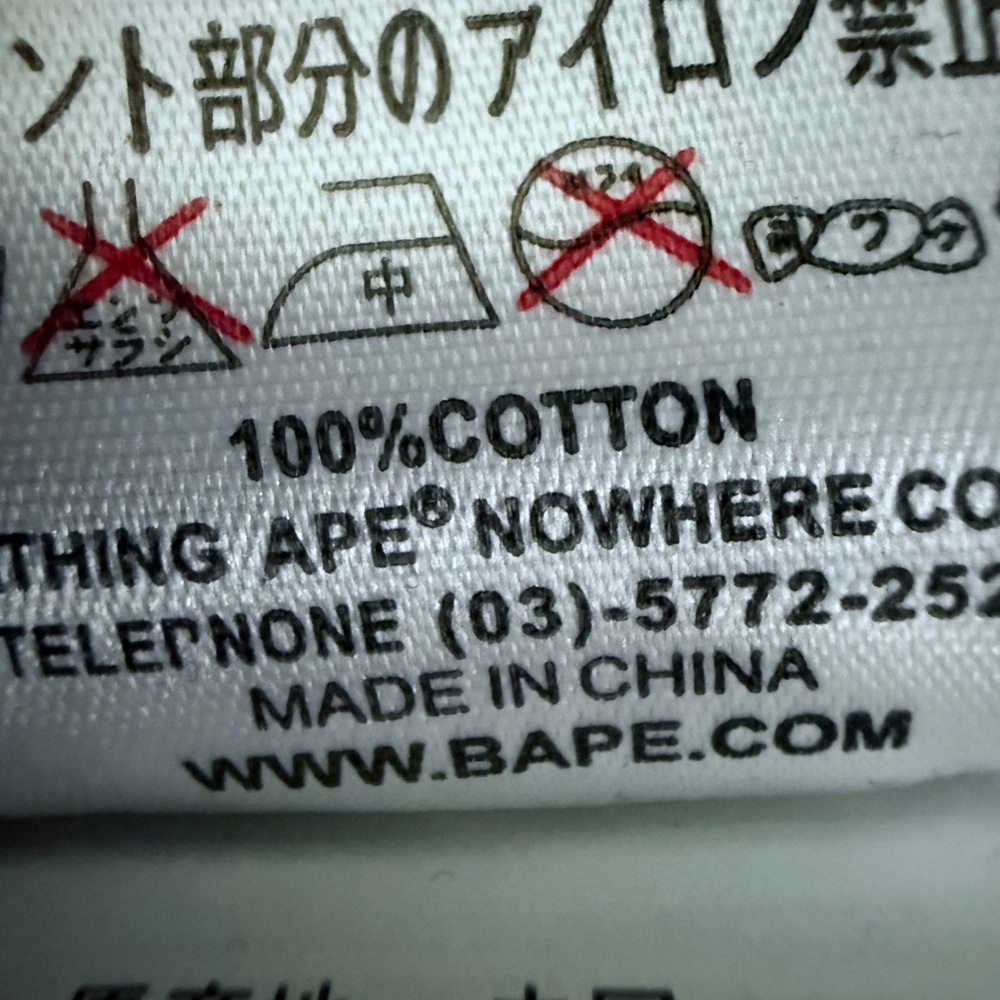Bape A Bathing Ape Burberry Plaid Ape Head Black T Shirt Camo NWT Tee Men Size M - Picture 8 of 8
